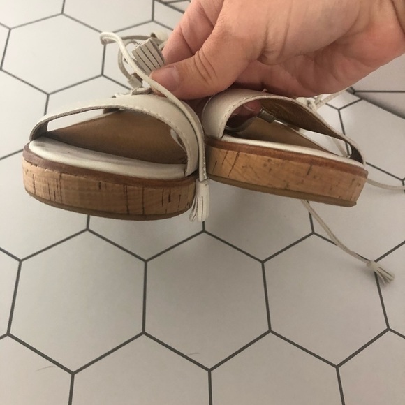 Frye Miranda White Gladiator Ankle Lace up Sandals SIZE 5.5 - Picture 6 of 9